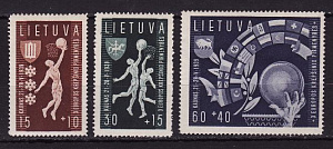Литва, 1939, Спорт, Баскетбол, 3 марки **